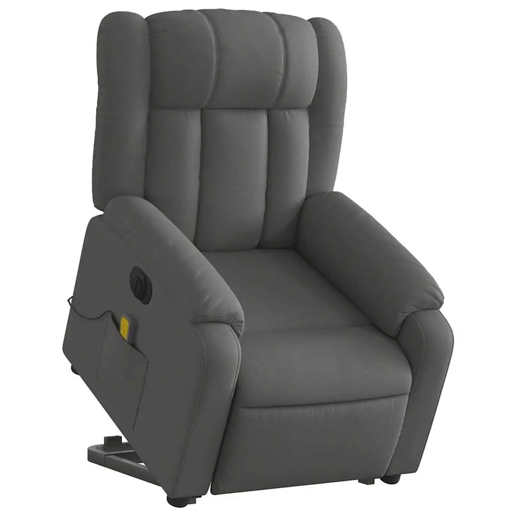 Electric Massage Recliner Chair Lift Recline Grey Fabric