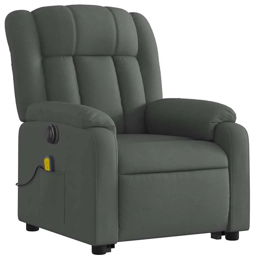 Electric Massage Recliner Chair Lift Recline Grey Fabric