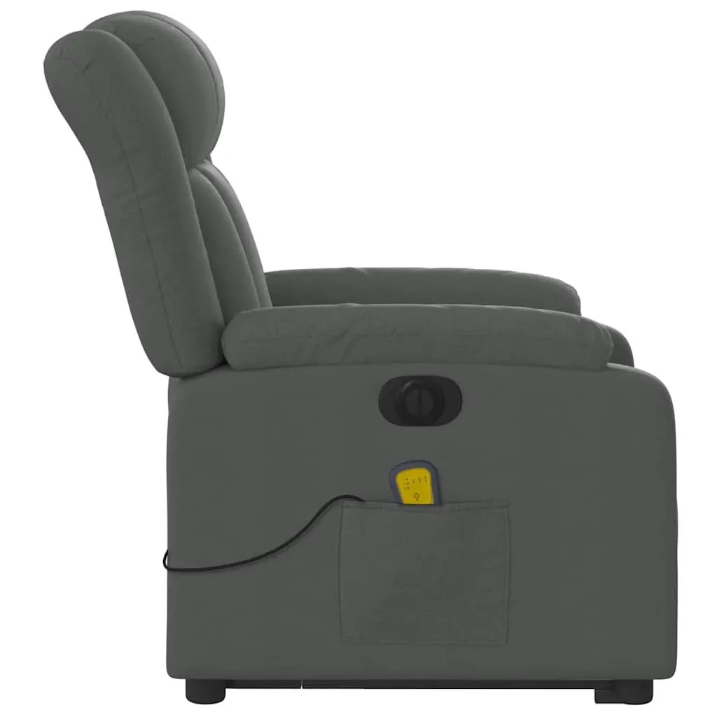 Electric Massage Recliner Chair Lift Recline Grey Fabric