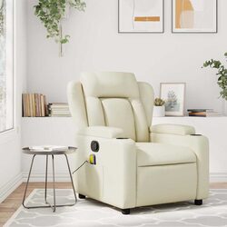 Reliable Cream Massage Recliner Chair for Comfort