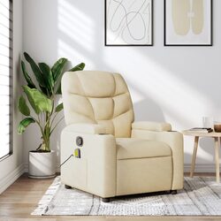 Reassuring Comfort with Our Cream Massage Recliner Chair