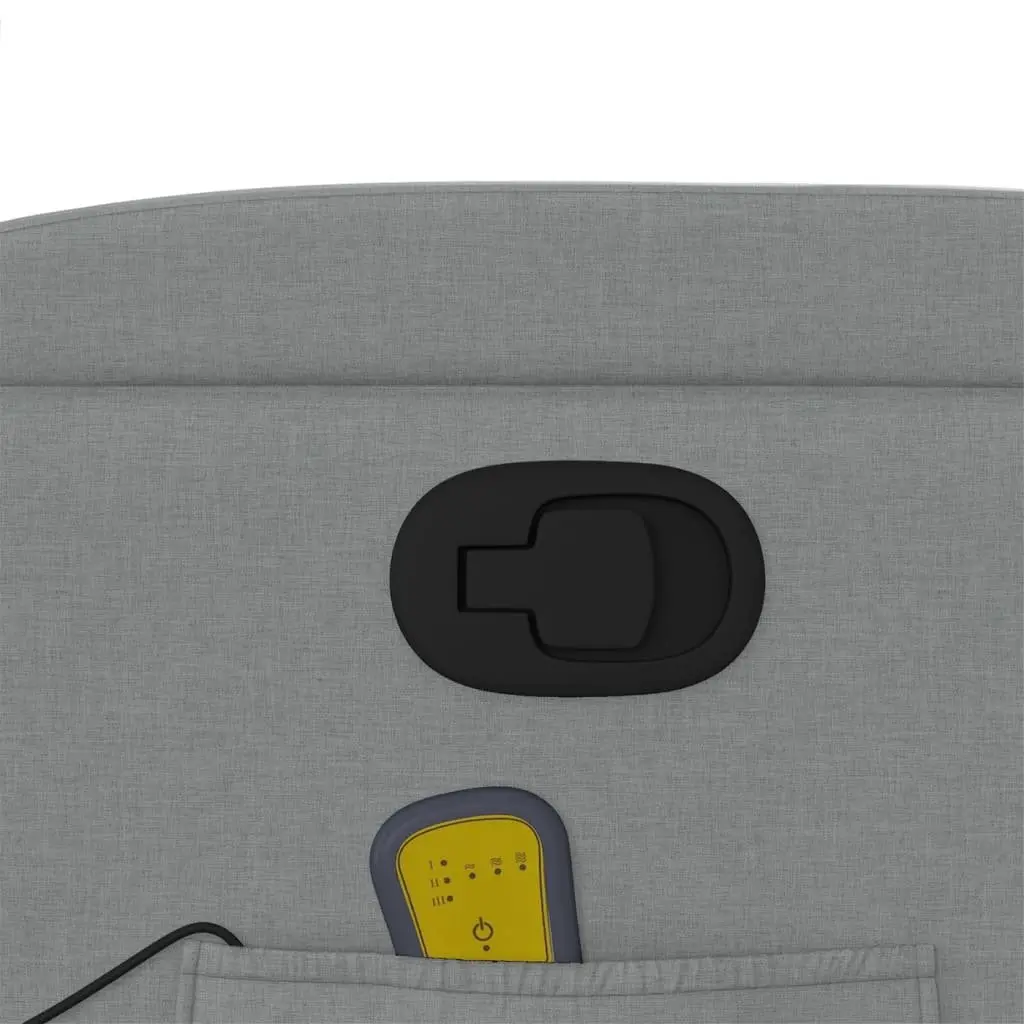 Recliner Chair Manual Vibration Massage Fabric Grey Armchair