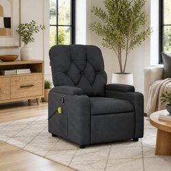 Warm and Comfortable Grey Fabric Recliner Chair