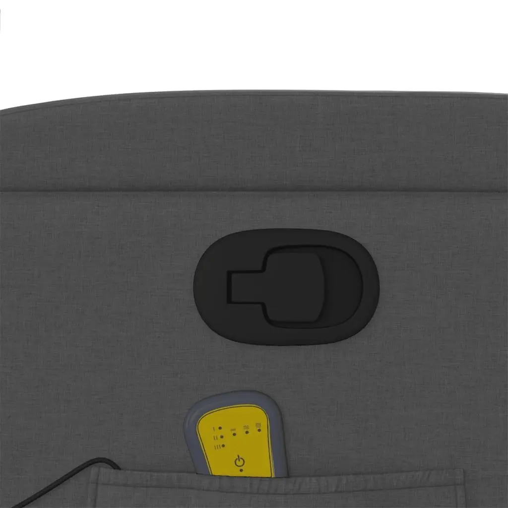 Massage Recliner Chair Manual Reclining Armchair 135 Degrees Grey Fabric