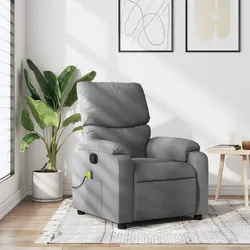 Grey Fabric Massage Recliner Chair for Relaxation