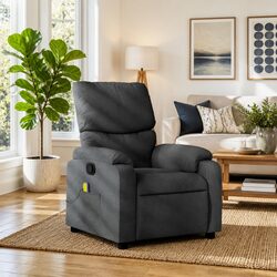 Comforting Grey Massage Recliner Chair for Relaxation