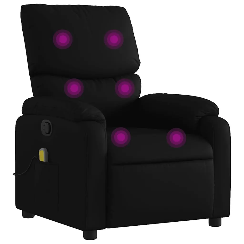 Black Faux Leather Recliner