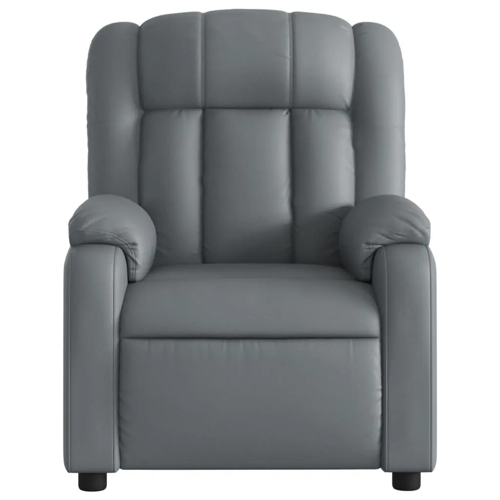 Grey Recliner Chair with Massage Feature