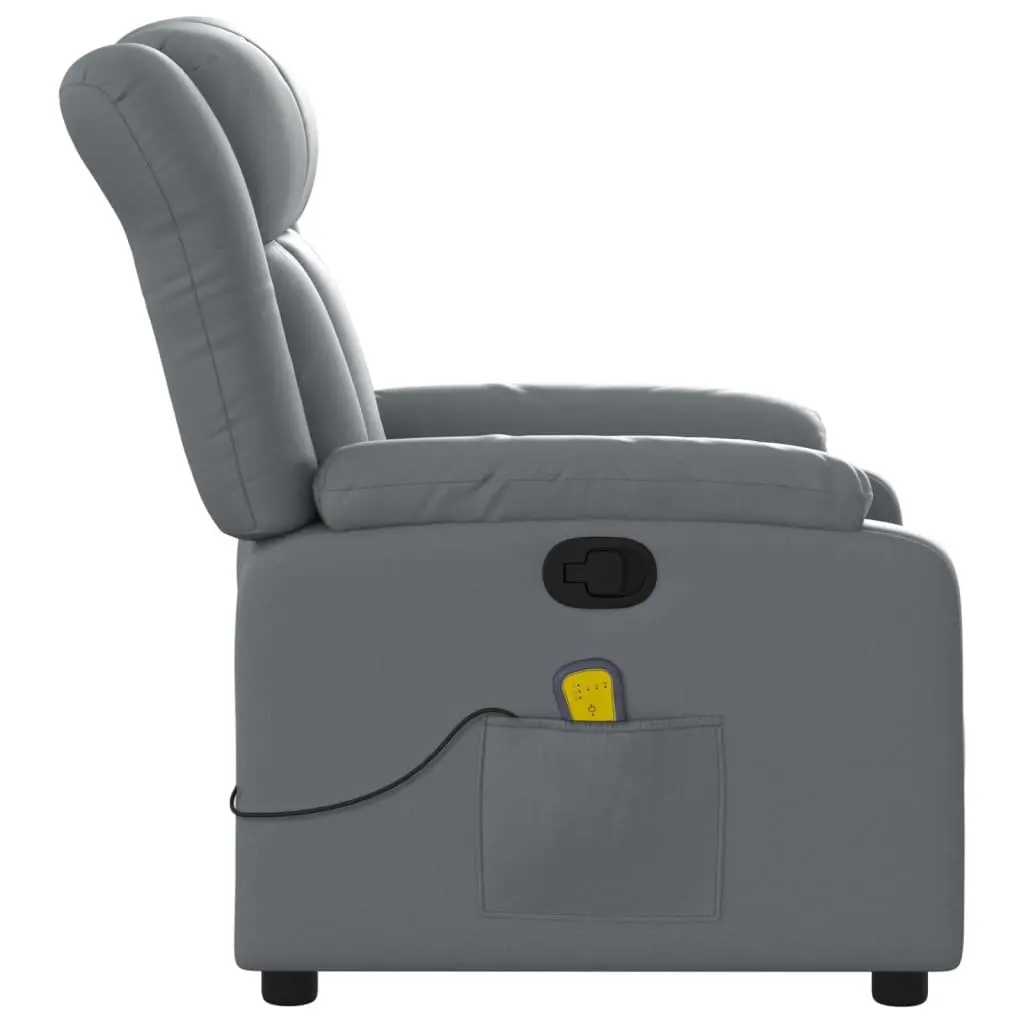 Grey Recliner Chair with Massage Feature