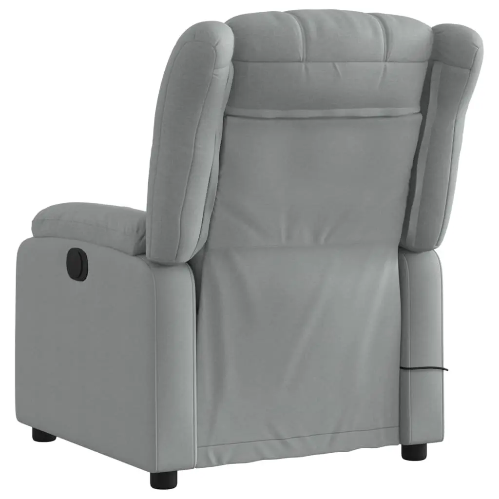 Grey Fabric Massage Recliner for Relaxation