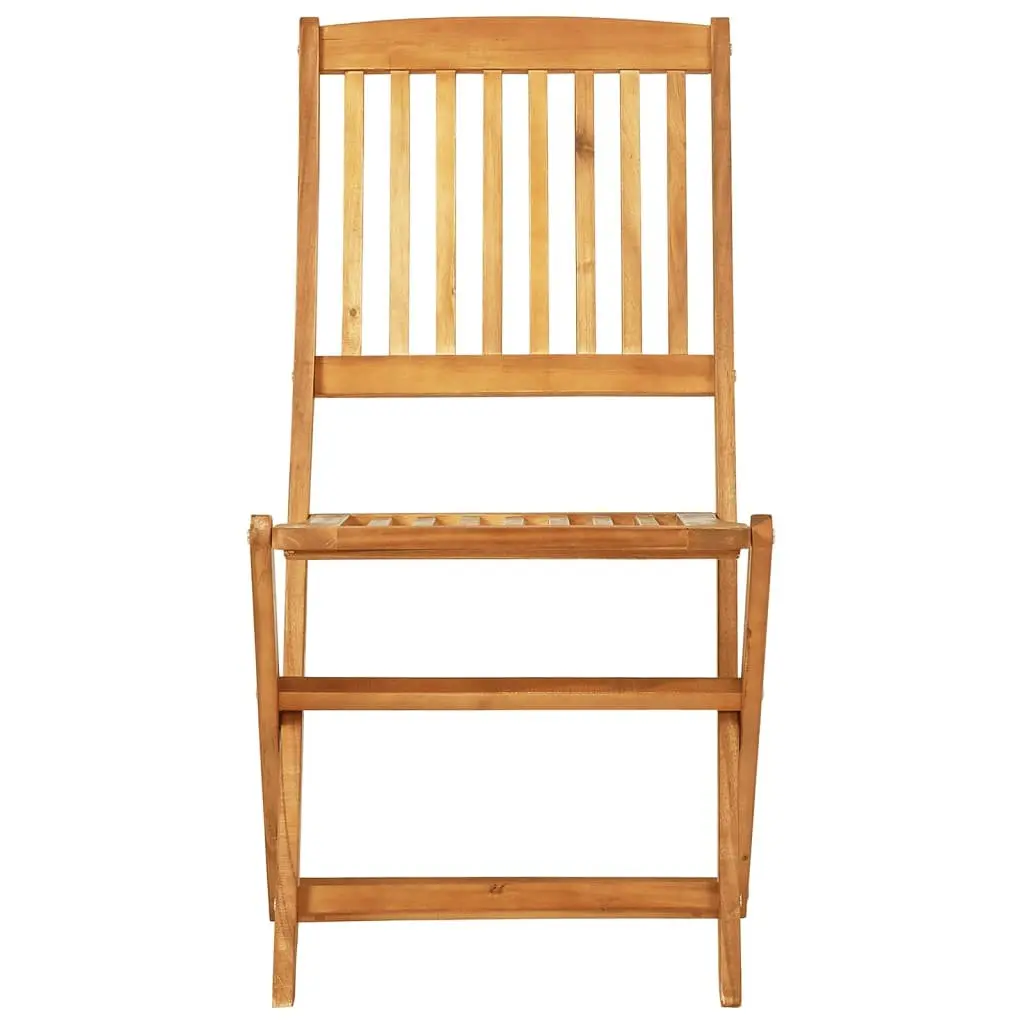 Folding Garden Dining Set Outdoor Furniture 3 Piece Solid Wood Acacia Brown