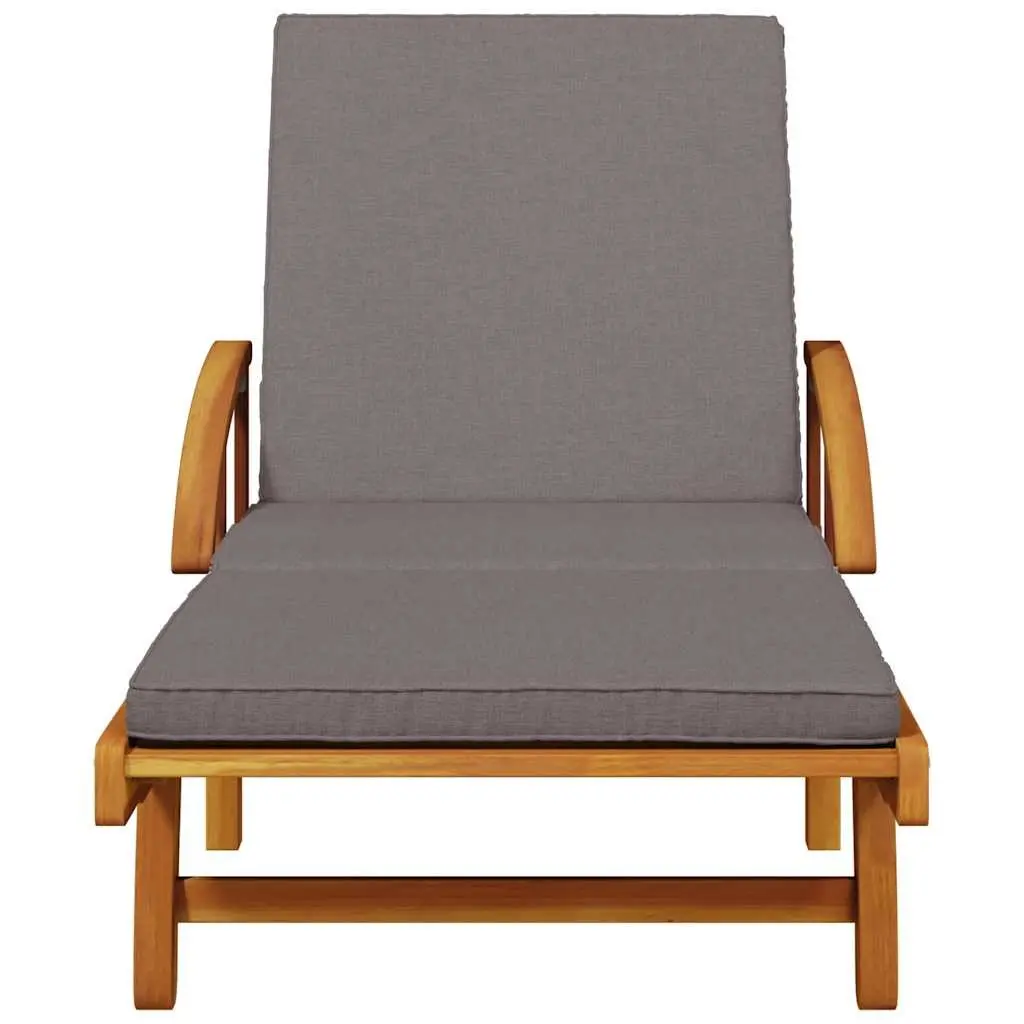 Sun Loungers Outdoor Reclining Chairs 200x68x83cm Brown Wood 2 pcs with Cushions