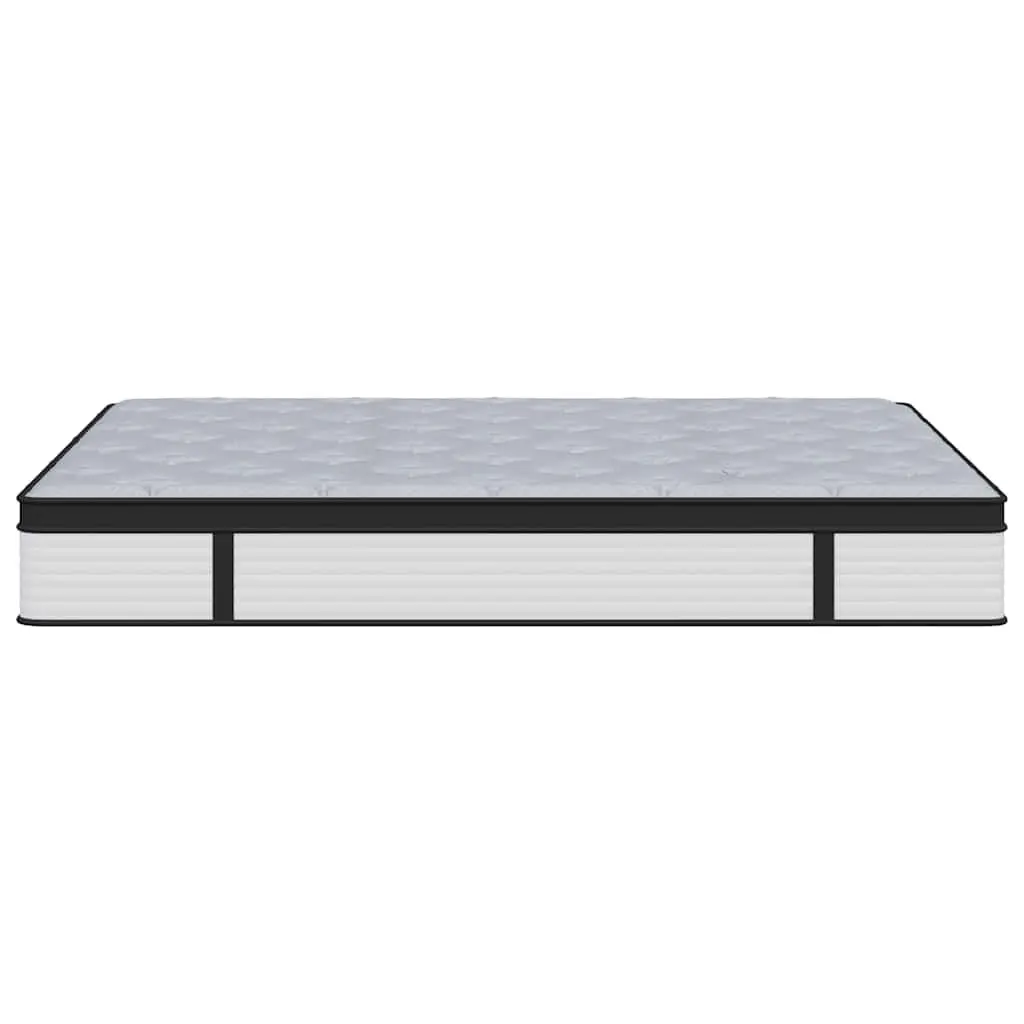 Pocket Spring Mattress Medium Firmness Queen Size 152x203 cm White 7 Zones Support