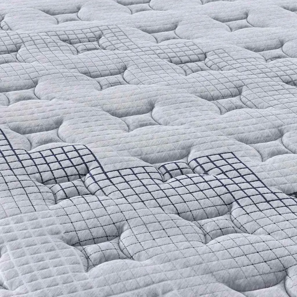 Pocket Spring Mattress Medium Firmness Queen Size 152x203 cm White 7 Zones Support