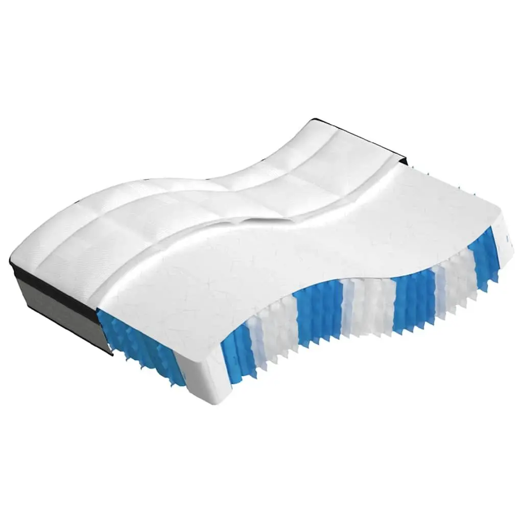 Pocket Spring Mattress Double Size Medium Plus 137x190 cm White Bedroom Sleeping