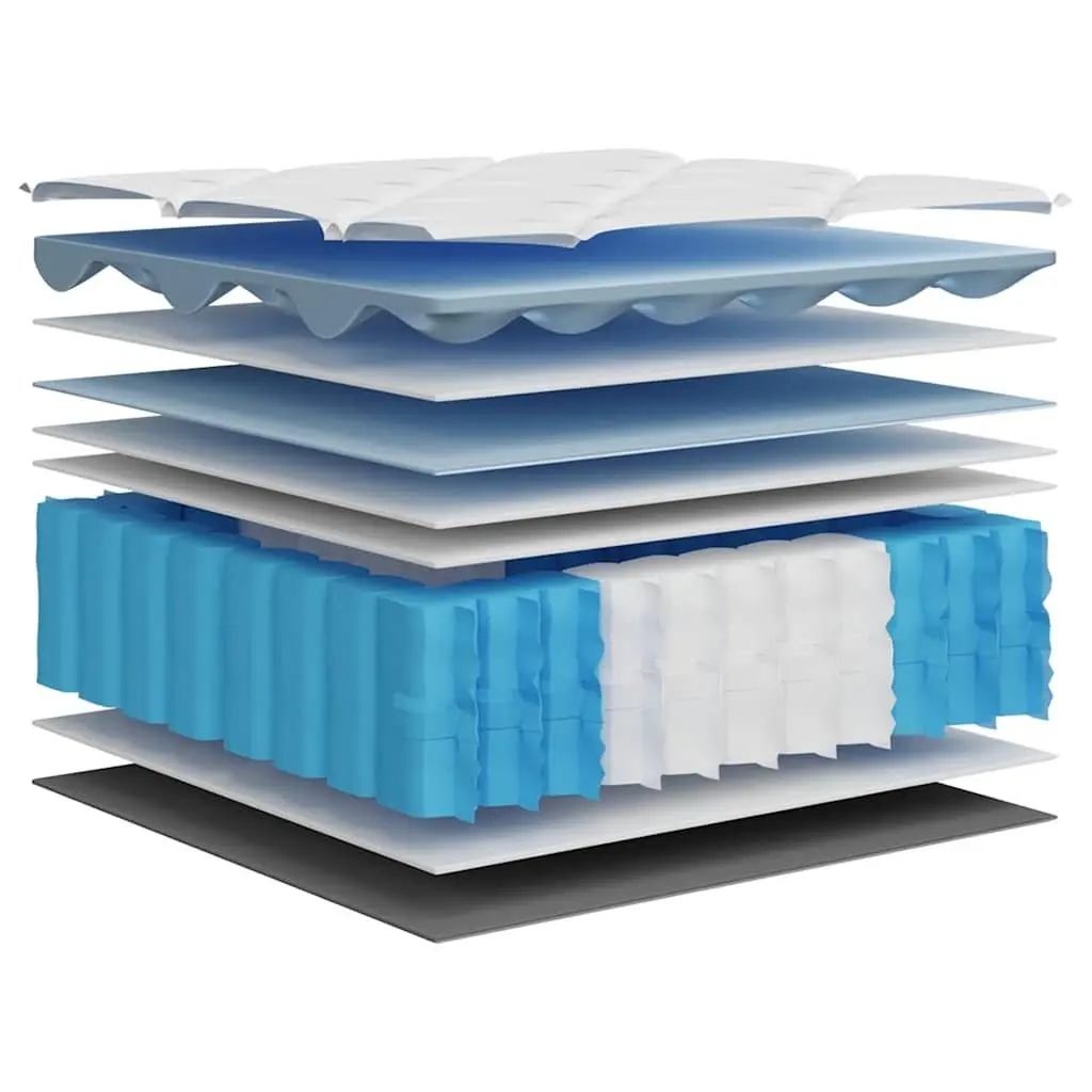 Pocket Spring Mattress Double Size Medium Plus 137x190 cm White Bedroom Sleeping