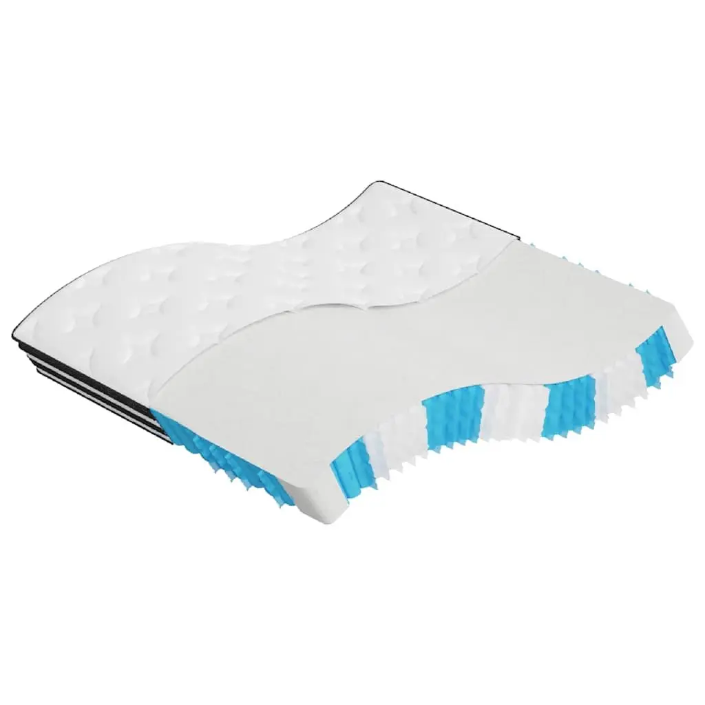 Pocket Spring Mattress Medium Firmness King Size 183x203cm 7 Zones Support White