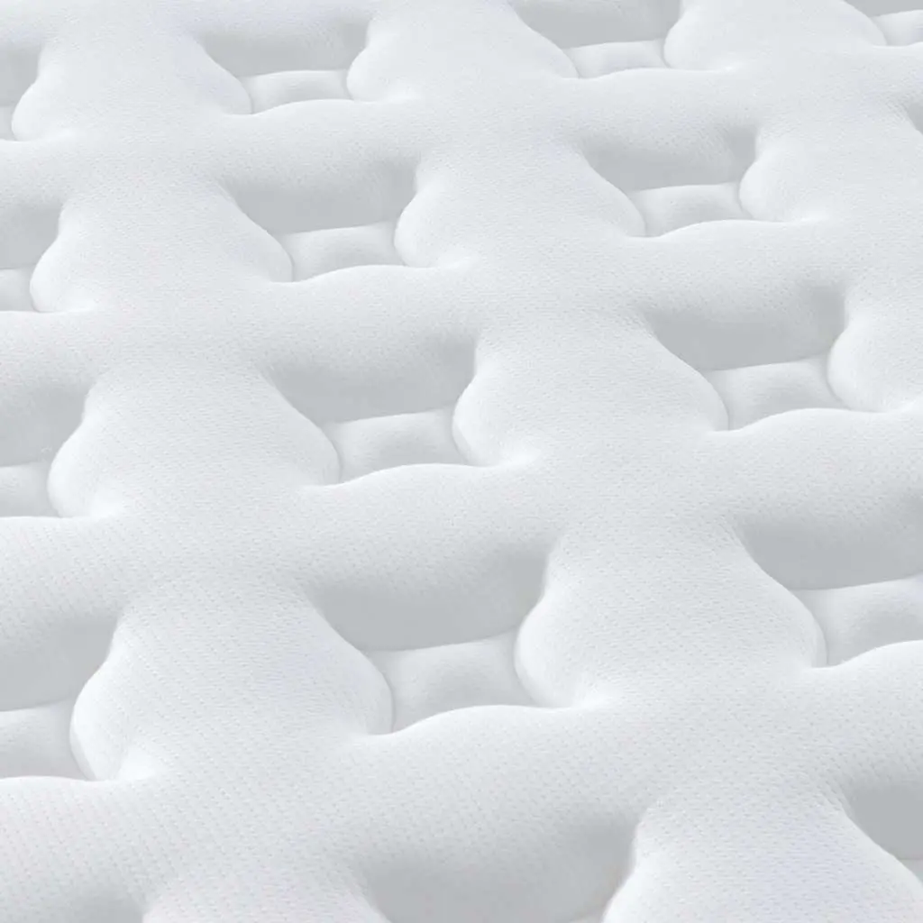 Pocket Spring Mattress Medium Firmness King Size 183x203cm 7 Zones Support White