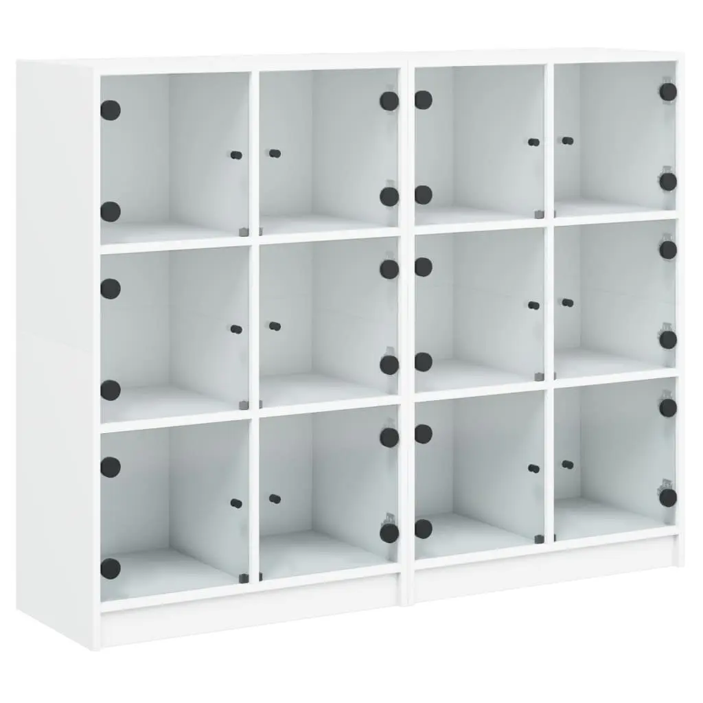 Bookcase Storage Cabinet Engineered Wood 136x37x109cm White