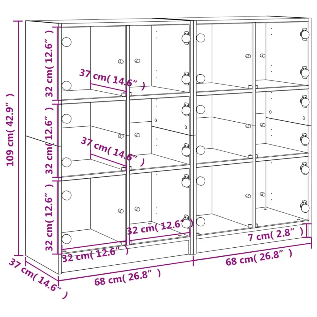 Bookcase Storage Cabinet Engineered Wood 136x37x109cm White
