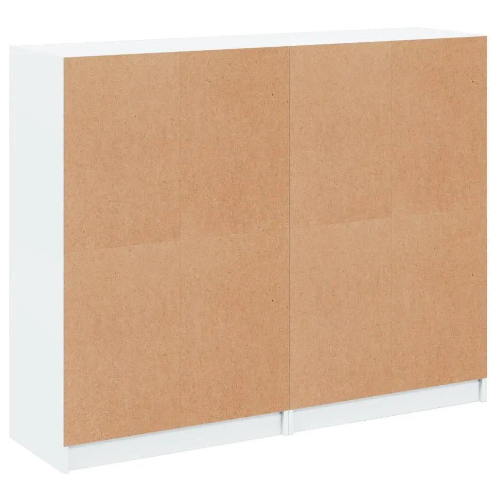 Bookcase Storage Cabinet Engineered Wood 136x37x109cm White
