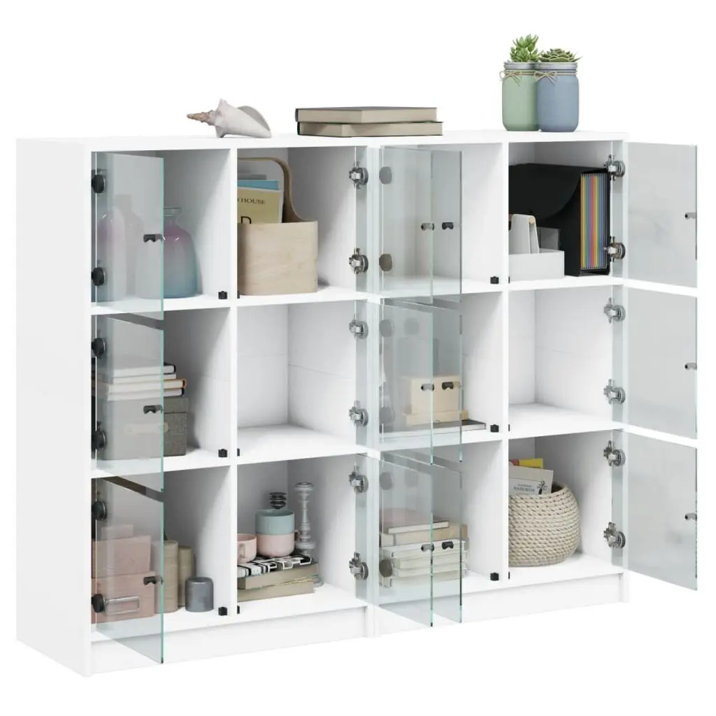 Bookcase Storage Cabinet Engineered Wood 136x37x109cm White
