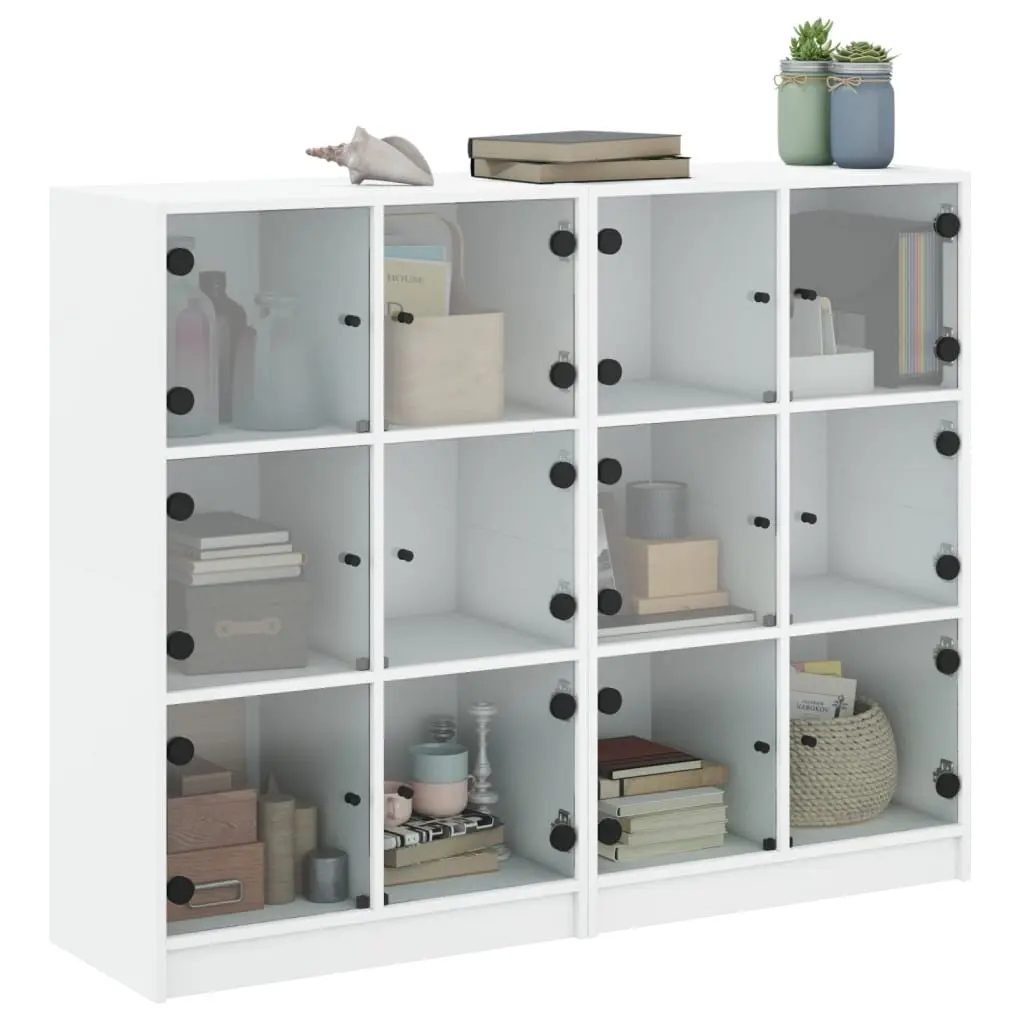 Bookcase Storage Cabinet Engineered Wood 136x37x109cm White