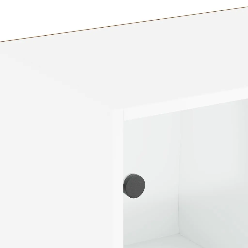 Bookcase with Glass Doors and Ample Storage 204x37x75cm