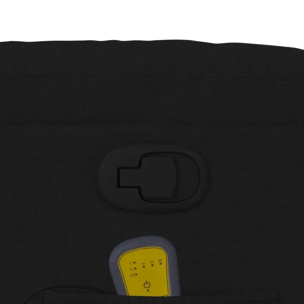 Reclining Massage Chair Fabric Black Manual Vibration Adjustable Armchair