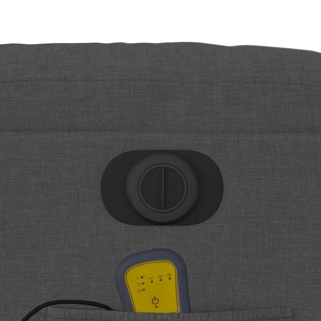 Electric Massage Recliner Chair Grey Fabric Armchair