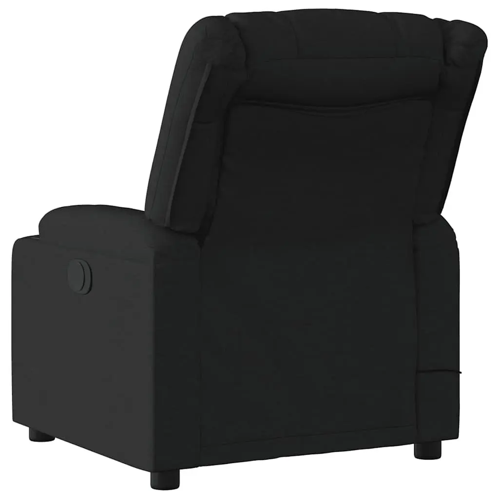 Electric Massage Recliner Chair Vibration Black Fabric 135 Degrees