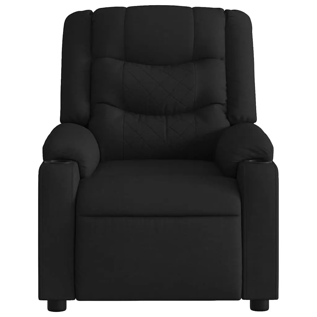 Electric Massage Recliner Chair Vibration Black Fabric 135 Degrees
