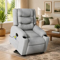 Reliable Grey Stand Up Massage Recliner Chair for Comfort