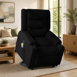 Warm and Inviting Massage Recliner Chair in Black