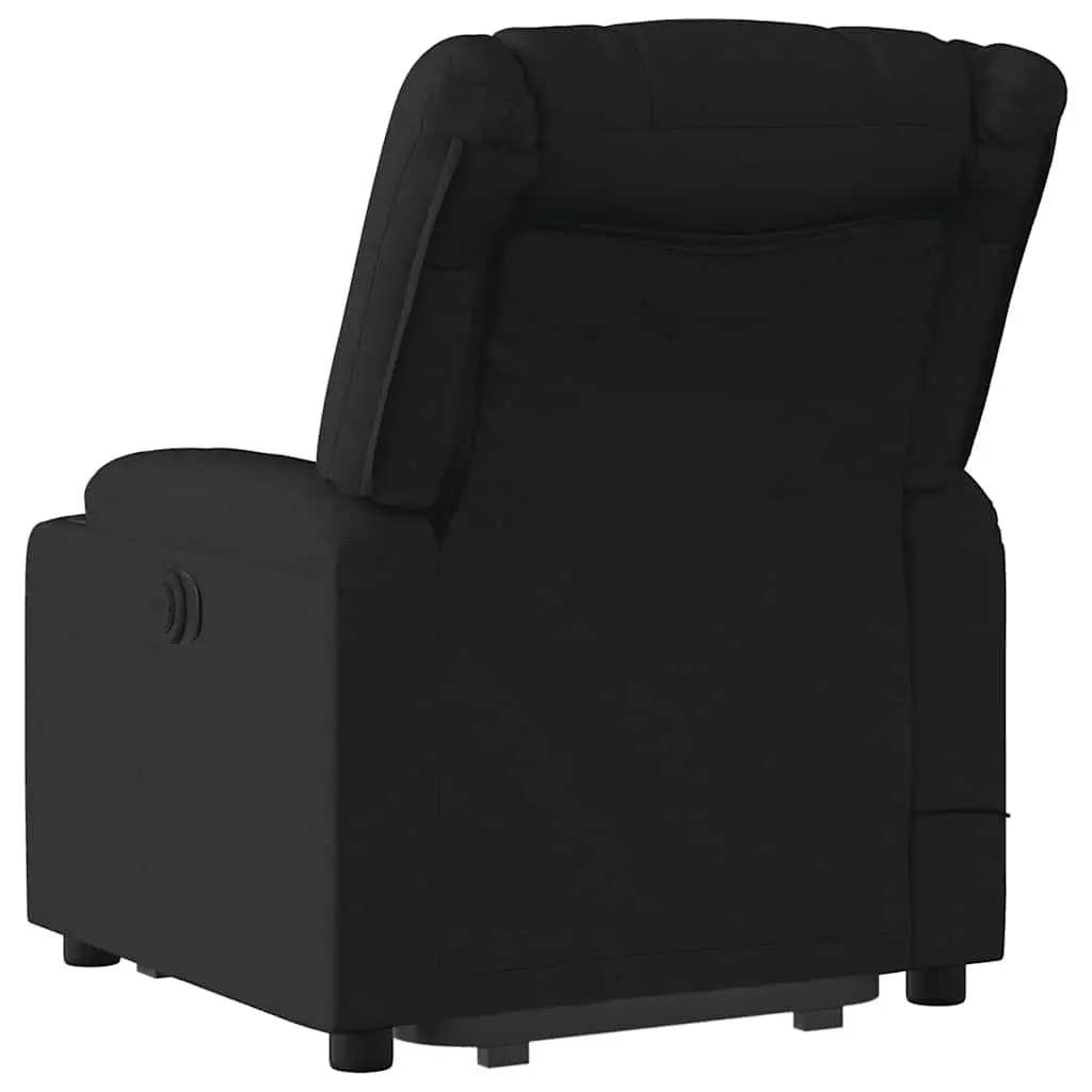 Electric Massage Recliner Chair Power Lift Function 135 Degrees Black Fabric