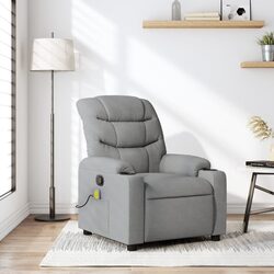 Comfortable Light Grey Massage Recliner for Value and Practicality