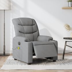 Durable Grey Electric Massage Recliner for Ultimate Comfort