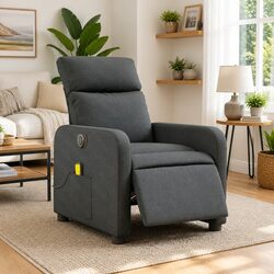 Reliable Grey Electric Massage Recliner for Comfort