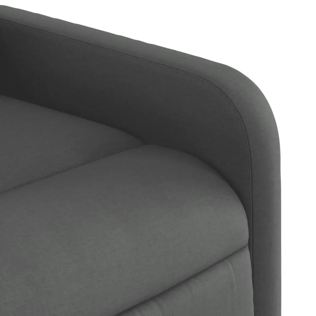 Electric Massage Recliner Chair Vibration Function Grey Fabric