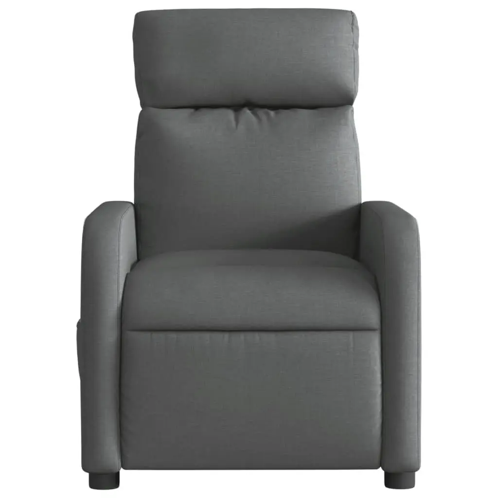 Electric Massage Recliner Chair Vibration Function Grey Fabric