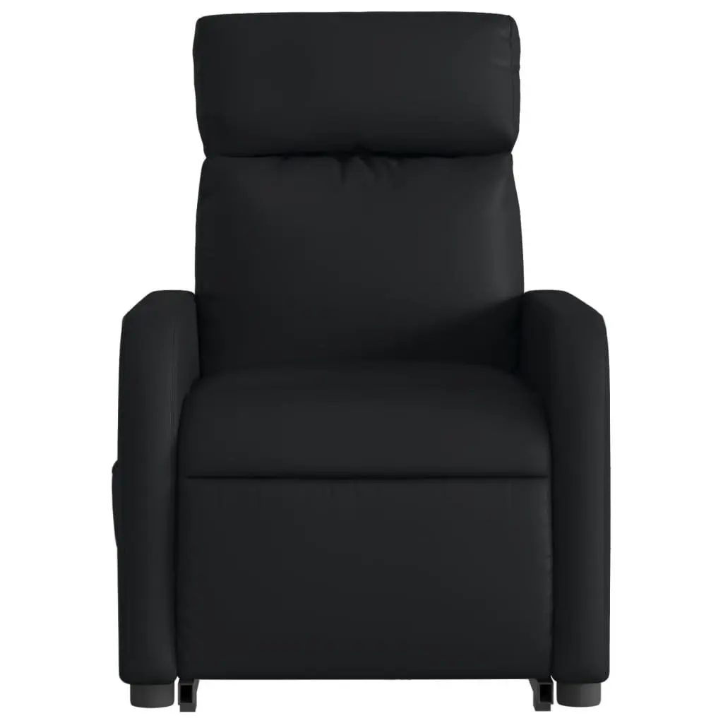 Electric Massage Recliner Chair Power Lift Function Adjustable Backrest Footrest Black Faux Leather