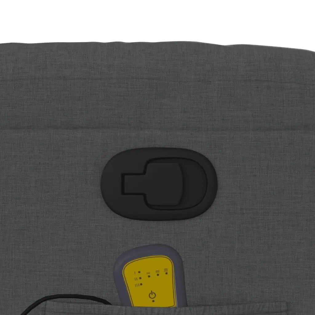 Manual Reclining Massage Chair with Targeted Vibration Dark Grey Fabric Padded Seat and Cup Holders