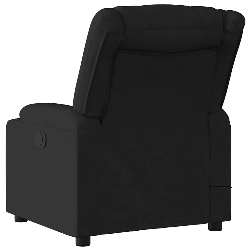 Recliner Chair Manual Vibration Massage Armchair Black Fabric 135 Degree