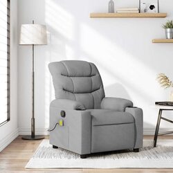 Reliable Grey Fabric Massage Recliner Chair