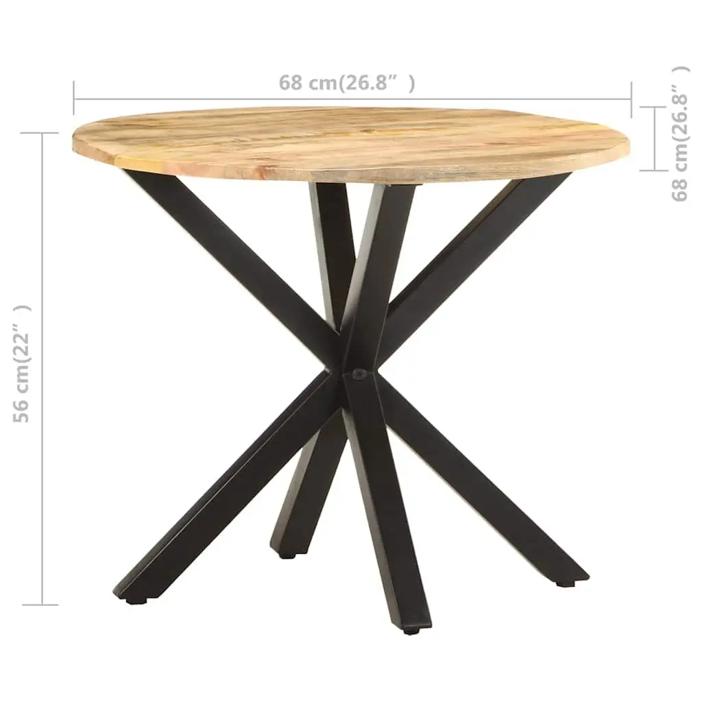End Table 68x68x56 cm Brown Wooden Side Table Industrial Style Accent Furniture