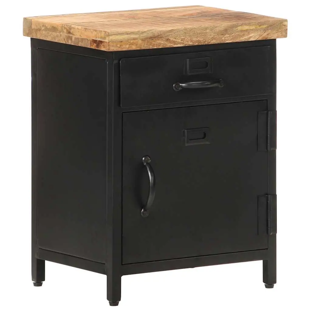 Bedside Cabinet Storage Drawer Door Table 40x30x52cm Brown