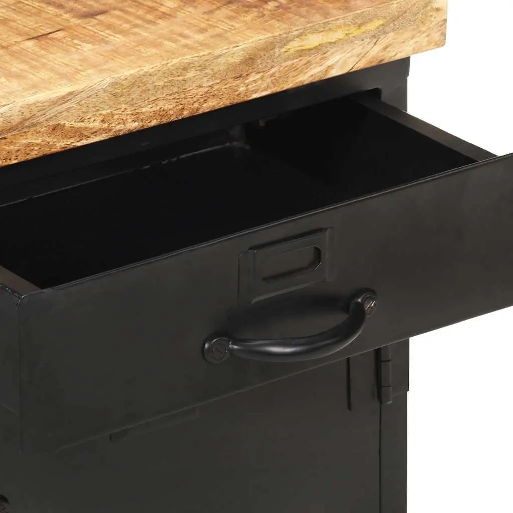 Bedside Cabinet Storage Drawer Door Table 40x30x52cm Brown