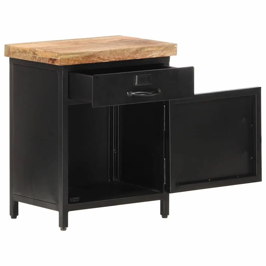 Bedside Cabinet Storage Drawer Door Table 40x30x52cm Brown