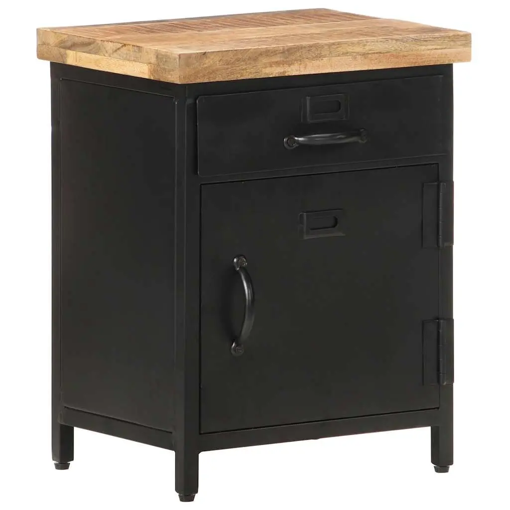 Bedside Cabinet Storage Drawer Door Table 40x30x52cm Brown