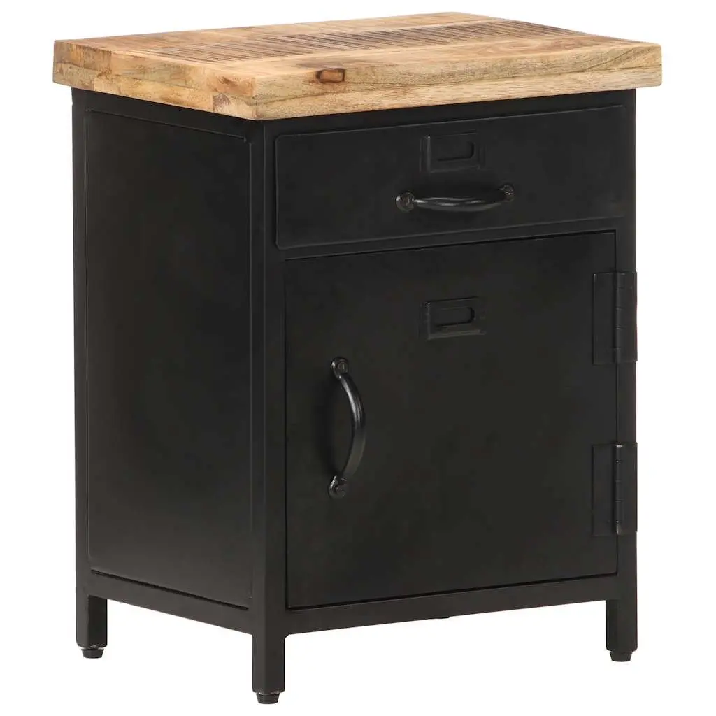 Bedside Cabinet Storage Drawer Door Table 40x30x52cm Brown